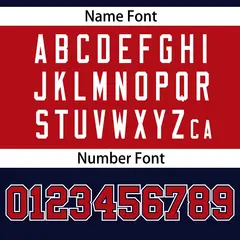 Navy-Red Raglan Sleeves Authentic Fashion Football Jersey 4