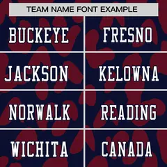Navy Red Raglan Sleeves Camo Authentic Football Jersey 3
