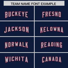 Navy Red Retro Sleeve Line Authentic Football Jersey 3