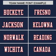 Navy Red Shoulder Star Pattern Flag Football Jersey 3