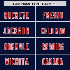 Navy Red Side Stripe Authentic Football Jersey 3