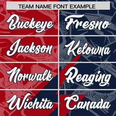 Navy Red Split Lightning Pattern Football Jersey 3