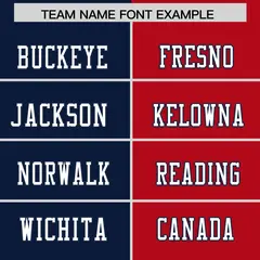 Navy Red Split Two Tone Design Authentic Football Jersey 3
