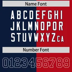 Navy Red Split Two Tone Design Authentic Football Jersey 4