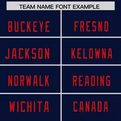 Navy Red Square Neckline Classic Authentic Football Jersey 3