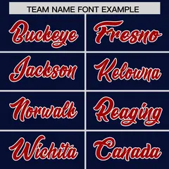 Navy Red Star Pattern Raglan Sleeves Football Jersey 3