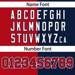 Navy Red Stripe-Solid Combo Authentic Baseball Jersey 4