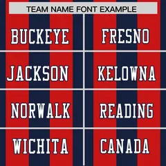 Navy Red Thick Stripe Authentic Football Jersey 3
