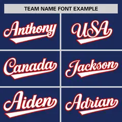 Navy Red Thorns Ribbed Classic Authentic Baseball Jersey 3