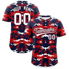 Navy Red-White Camo Authentic Baseball Jersey