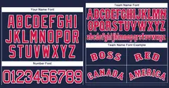 Navy Red-White Classic Authentic Baseball Jersey 3