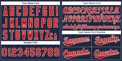 Navy Red-White Classic Authentic Baseball Jersey 3