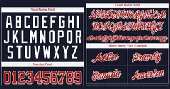 Navy Red-White Classic Authentic Baseball Jersey 3