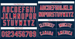 Navy Red-White Classic Authentic Baseball Jersey 3