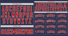 Navy Red-White Classic Authentic Baseball Jersey 3