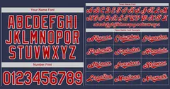 Navy Red-White Classic Authentic Baseball Jersey 3