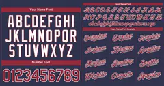Navy Red-White Classic Authentic Baseball Jersey 3