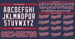 Navy Red-White Classic Authentic Baseball Jersey 3