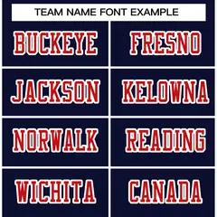Navy Red-White Classic Authentic Football Jersey 3