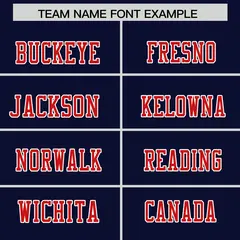 Navy Red-White Classic Authentic Football Jersey 3