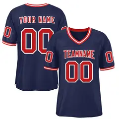 Navy Red-White Classic Authentic Football Jersey