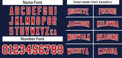 Navy Red-White Classic Authentic Football Jersey 3