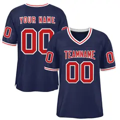 Navy Red-White Classic Authentic Football Jersey 1