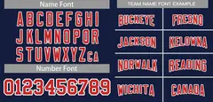 Navy Red-White Classic Authentic Football Jersey 3