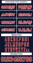 Navy Red-White Classic Basketball Jersey 3