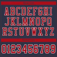 Navy Red-White Classic Mesh Authentic Football Jersey 3