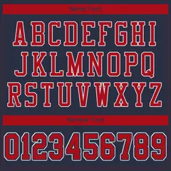 Navy Red-White Classic Mesh Authentic Football Jersey 3