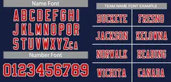 Navy Red-White Classic Mesh Authentic Football Jersey 3