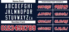 Navy Red-White Classic Striped Two-Button Softball Jersey 3