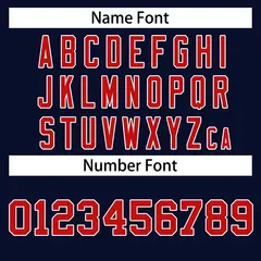 Navy Red-White Classic Style Hockey Jersey 4