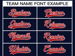 Navy Red-White Classic Style Hockey Jersey 3