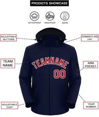 Navy Red-White Classic Waterproof Jacket 2