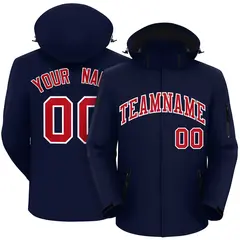 Navy Red-White Classic Waterproof Jacket 1