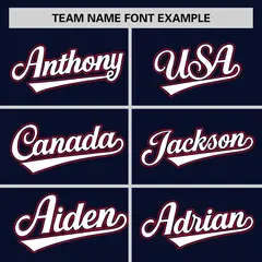 Navy Red-White Color Block Authentic Baseball Jersey 3