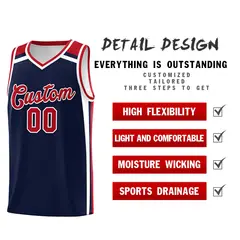 Navy Red White Color Charge Series Basketball Jersey 2