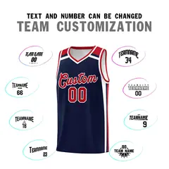 Navy Red White Color Charge Series Basketball Jersey 4