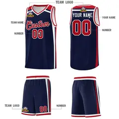 Navy Red White Color Charge Series Basketball Jersey 5