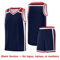 Navy Red White Color Charge Series Basketball Jersey 7