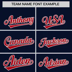 Navy Red White Gradient Raglan Full-Snap Letterman Jacket 3