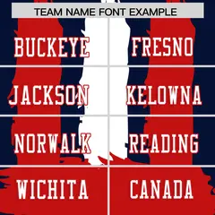 Navy Red White Graffiti Pattern Flag Football Jersey 3
