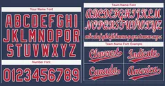 Navy Red-White Hook Classic Authentic Baseball Jersey 3