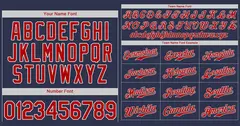 Navy Red-White Hook Classic Authentic Baseball Jersey 3