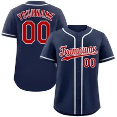 Navy Red-White Hook Classic Authentic Baseball Jersey 1