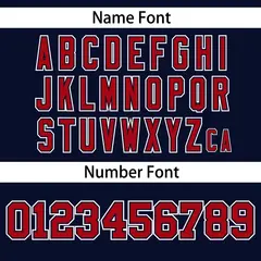 Navy Red-White Raglan Sleeves Letterman Bomber Jacket 6