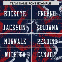 Navy Red-White Star Graffiti Authentic Football Jersey 3