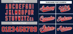Navy Red-White Stripe Raglan Baseball Jersey 3
